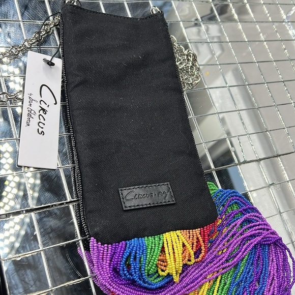 Sam Edelman Circus Crossbody Beaded with Rainbow Beaded Bag with Tassels - New - Picture 5 of 7